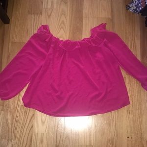 Pink off the shoulder top